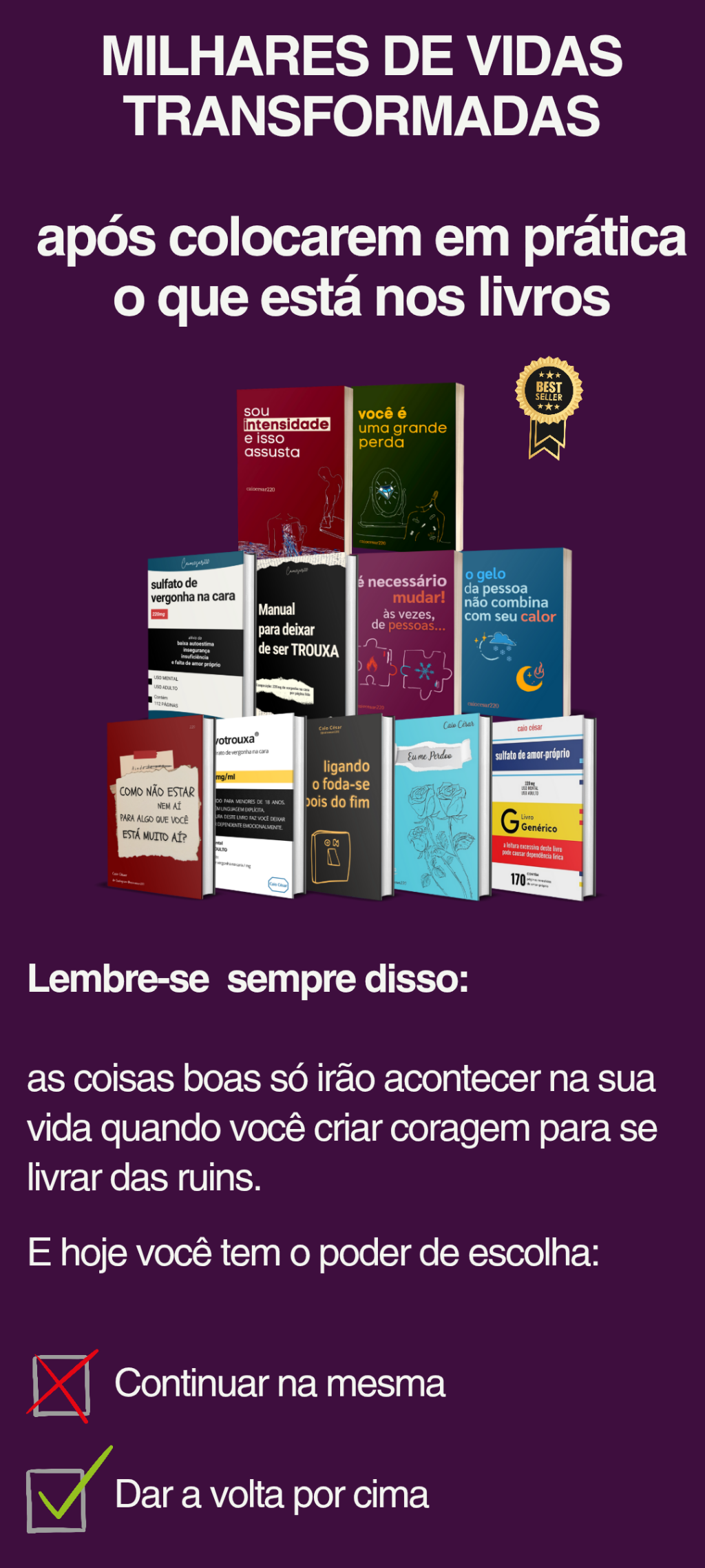 Como o "Pack = 11 livros (todos os livros de caiocesar220)" pode transformar sua visão sobre relacionamentos e autoestima pdflivro.com.br