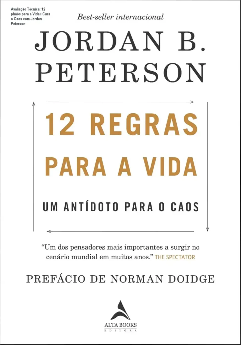 Capa digital do eBook ‘12 Regras para a Vida: Um antídoto para o caos’ em formato digital