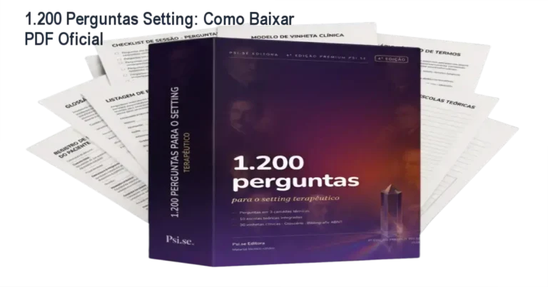 Capa do manual 1.200 Perguntas para o Setting Terapêutico em PDF oficial