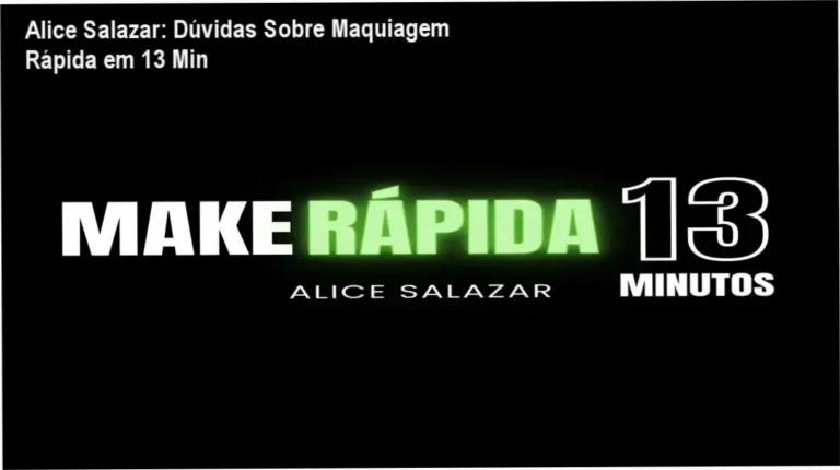 Alice Salazar demonstrando técnica de automaquiagem rápida em vídeo