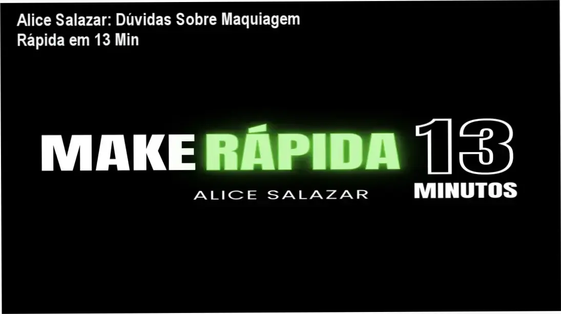 Alice Salazar demonstrando técnica de automaquiagem rápida em vídeo
