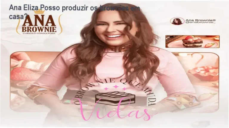 Ana Eliza apresentando o brownie que muda vidas e os materiais do curso online