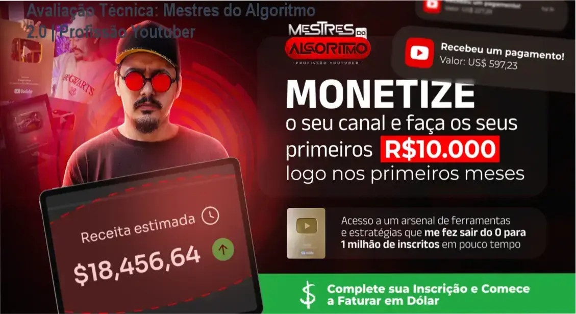 Guia explicativo sobre o produto digital Mestres do Algoritmo 2.0 | Profissão Youtuber