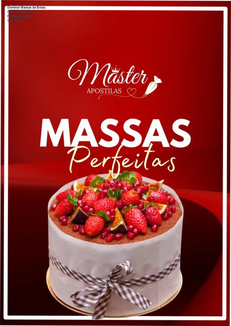 Apostila Massas Perfeitas com exemplos práticos de receitas testadas para confeiteiros iniciantes