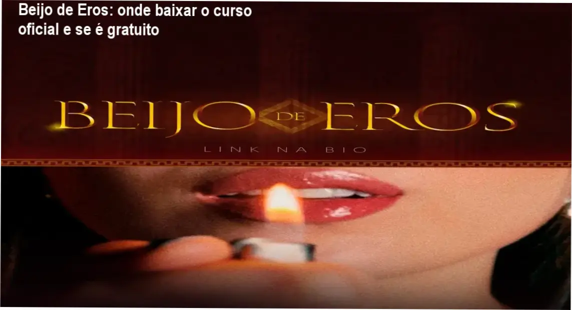 Capa do curso Beijo de Eros de Catherinne Louise em dispositivo digital