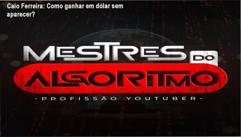 Caio Ferreira apresentando o curso Mestres do Algoritmo para criar canais YouTube dark com IA