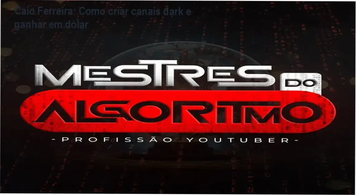 Caio Ferreira apresentando a metodologia de canais dark e automação com IA do curso Mestres do Algoritmo