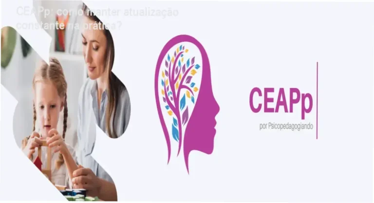 Interface da plataforma CEAPp com materiais de psicopedagogia
