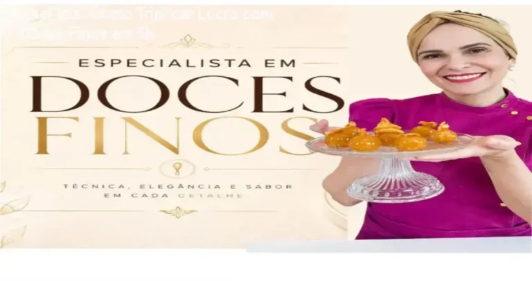 Chef Isis apresentando doces finos do treinamento de confeitaria