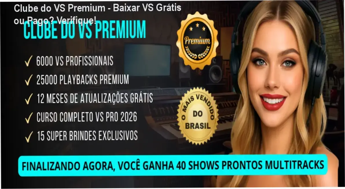 Imagem ilustrativa do Clube do VS Premium com arquivos de áudio multitracks e curso de Reaper