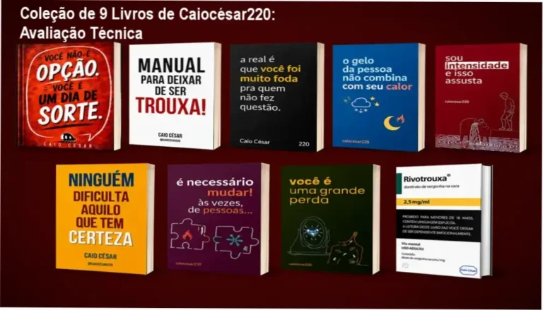 Avaliação técnica da coleção completa de 9 livros do autor Caio César sobre relacionamentos e autoestima digital