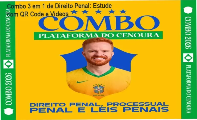 Materiais interativos com QR Code permitem acesso imediato a vídeos explicando questões jurídicas para preparação penal