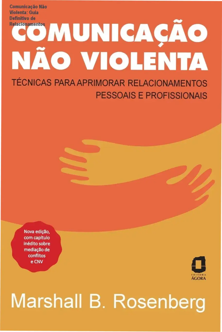 Capa do eBook Comunicação Não Violenta com design moderno e elementos que simbolizam empatia e resolução de conflitos