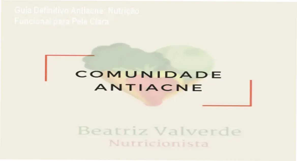 Capa do ebook antiacne que ensina nutrição funcional para controlar a acne