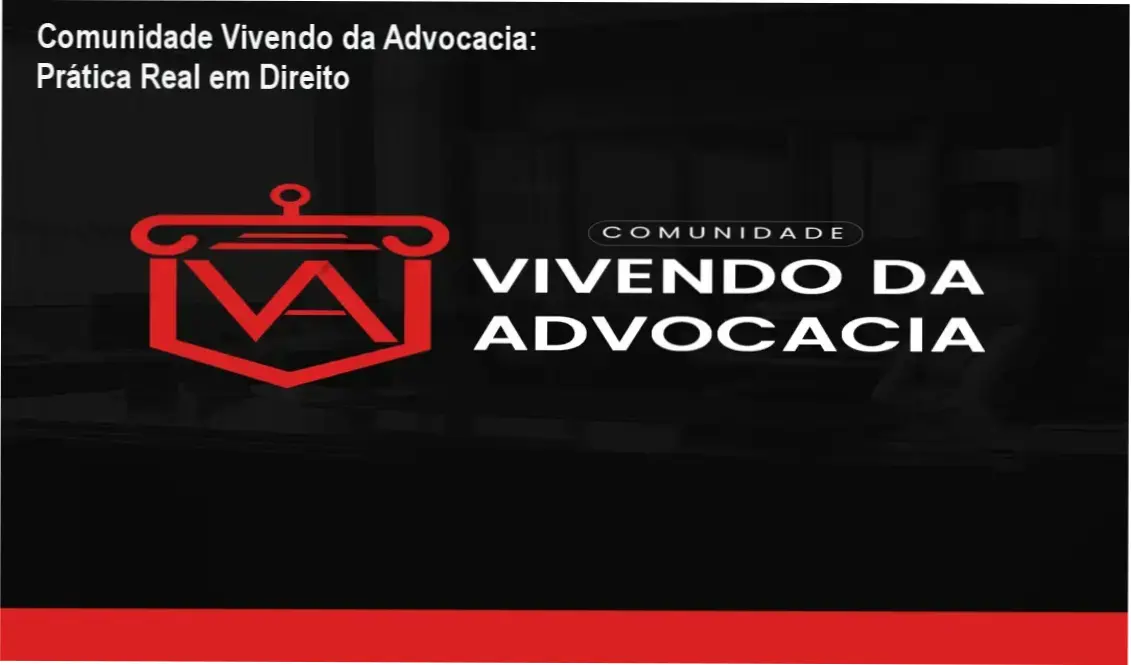Imagem ilustrativa com modelos de contratos, petições e símbolos jurídicos em destaque.