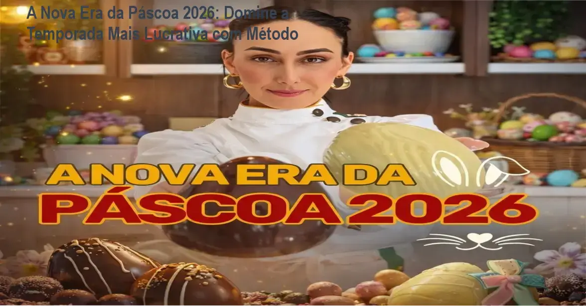 Confeiteira organizando produtos de Páscoa em vitrine com metodologia estruturada.