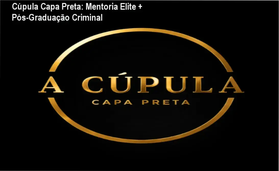 Capa preta da Cúpula Capa Preta ebook com destaque para mentoria criminal de elite