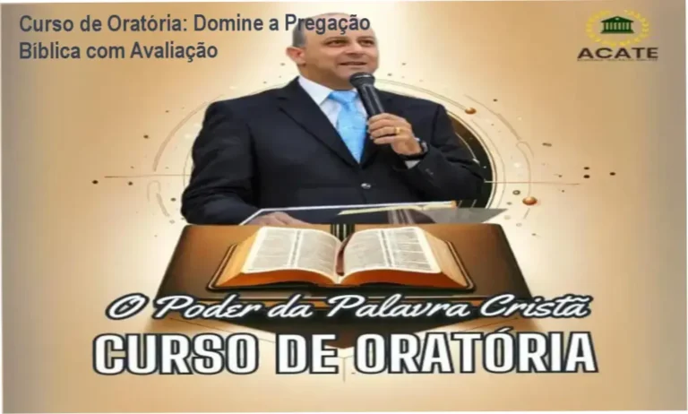Imagem do curso de oratória O Poder da Palavra Cristã, apresentado pelo Pr. Rodrigo Gomes