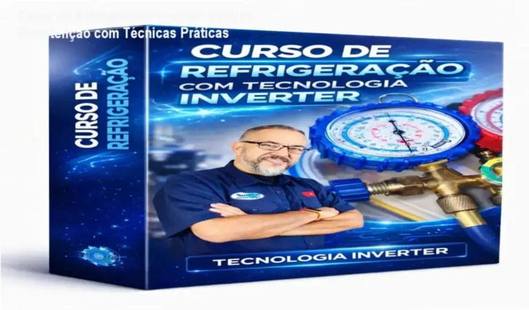 Aluno estudando manutenção de geladeira com tecnologia inverter
