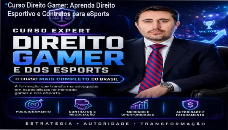 Curso Direito Gamer e Esports com modelos de contratos jurídicos e e-book exclusivo