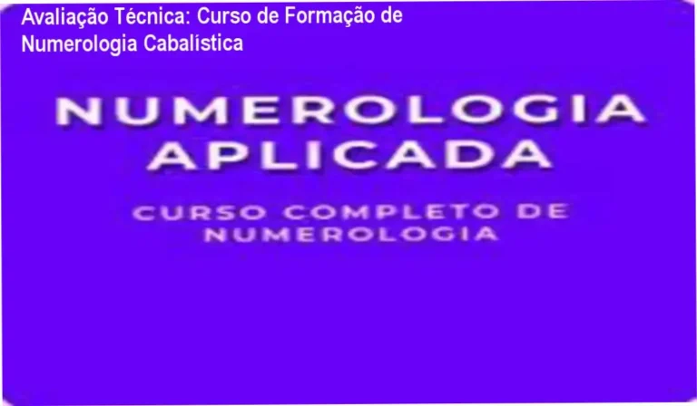Capa do curso de formação de numerologia cabalística mostrando números e símbolos místicos