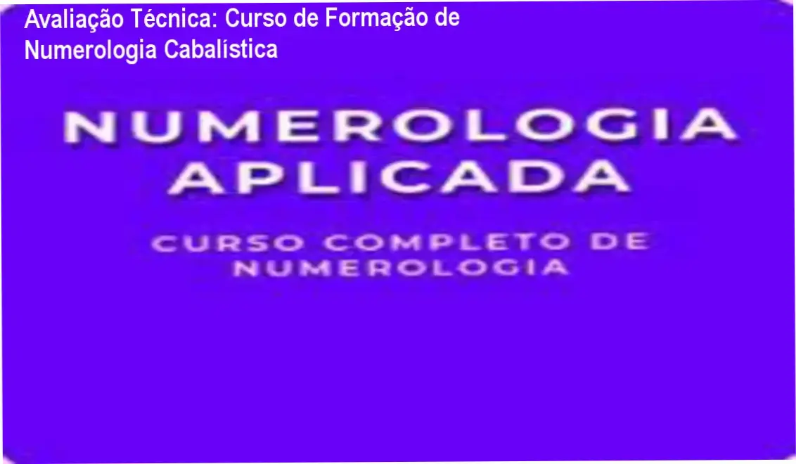 Capa do curso de formação de numerologia cabalística mostrando números e símbolos místicos