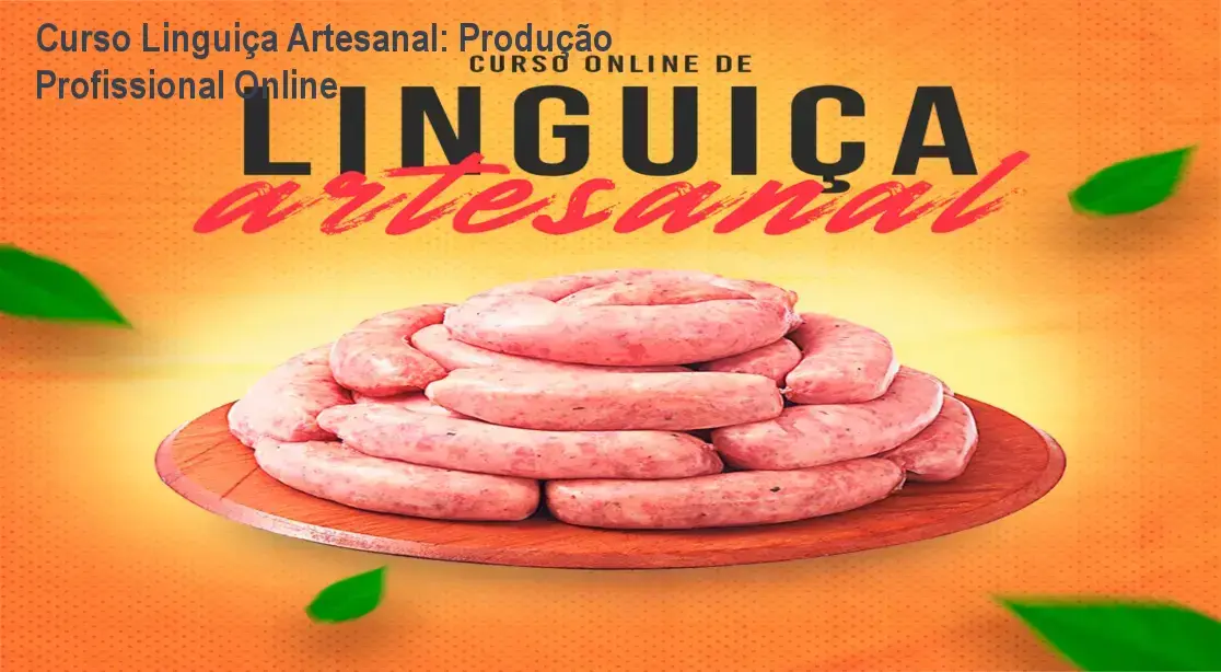 Mão preparando massa de linguiça artesanal com utensílios profissionais sobre fundo rústico