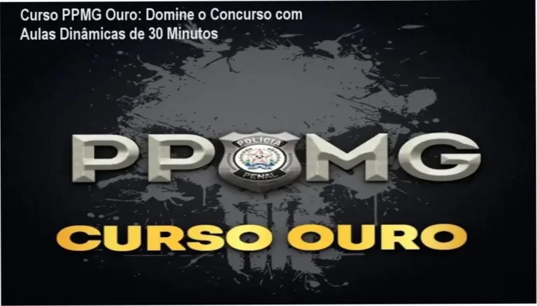 Curso PPMG Ouro com vídeoaulas curtas de 30 minutos focadas na reta final do concurso.