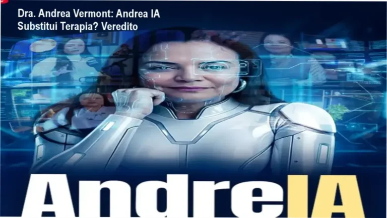 Dra. Andrea Vermont apresentando o aplicativo Andrea IA para apoio emocional e autoconhecimento