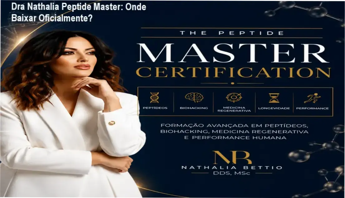 Certificação internacional em peptídeos Dra Nathalia Bettio em plataforma oficial