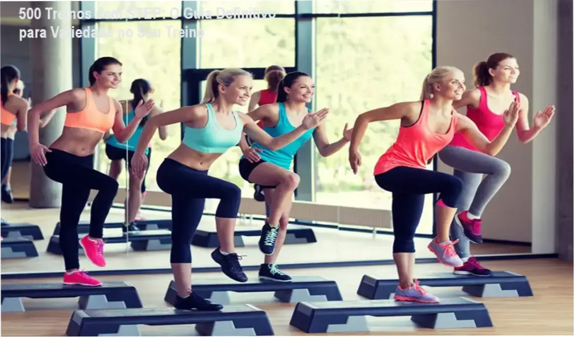 Pessoa utilizando o step para exercícios aeróbicos e funcionais