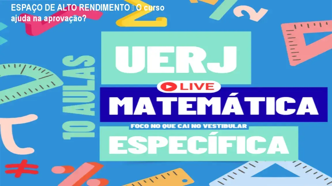 Imagem de um estudante estudando matemática específica para a prova da UERJ com material do curso ESPAÇO DE ALTO RENDIMENTO
