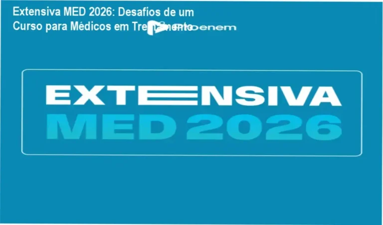 Desenho técnico mostrando professores renomados e materiais atualizados para o vestibular do Extensiva MED 2026