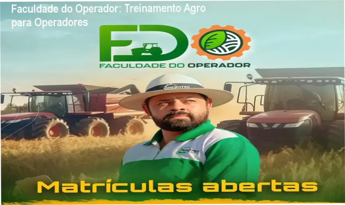 Estrutura do curso Faculdade do Operador com módulos em vídeo e bônus práticos para operadores