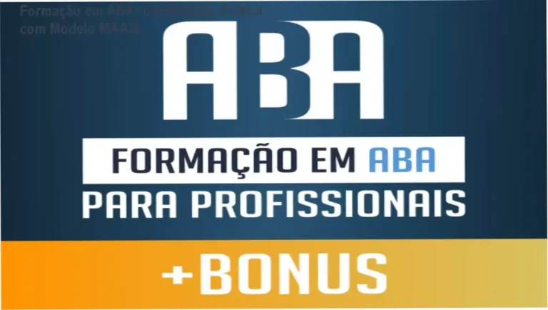Plataforma online da Academia do Autismo com interface de cursos de ABA, acesso a software SociAutism e materiais digitais.