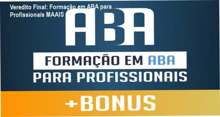Imagem do curso Formação em ABA para Profissionais mostrando tela do SociAutism e certificado de conclusão