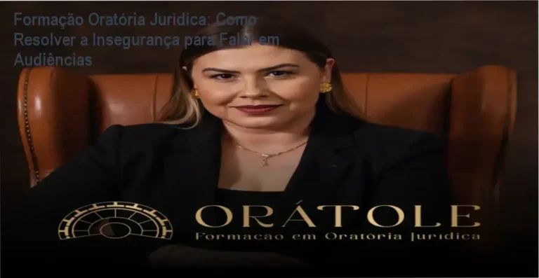 Mulher advogada confiante falando em tribunal com PDF aberto no laptop