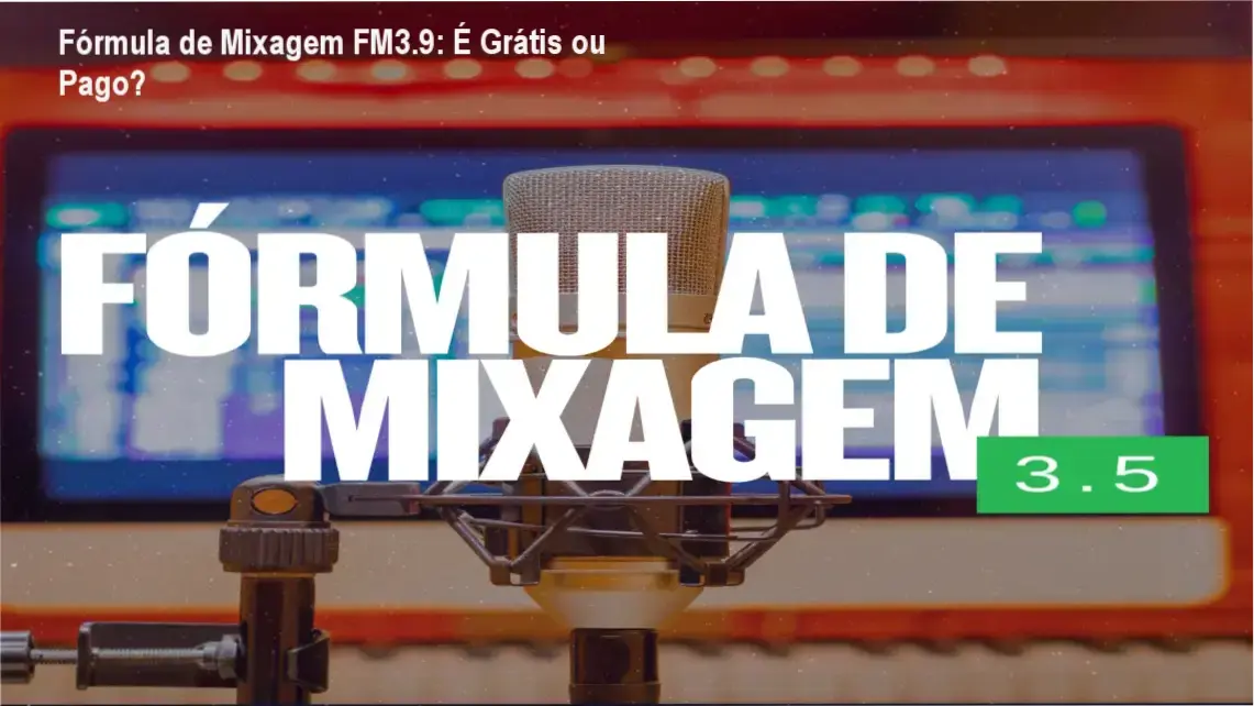 Capa do curso Fórmula de Mixagem FM3.9 mostrando interface de mixagem profissional