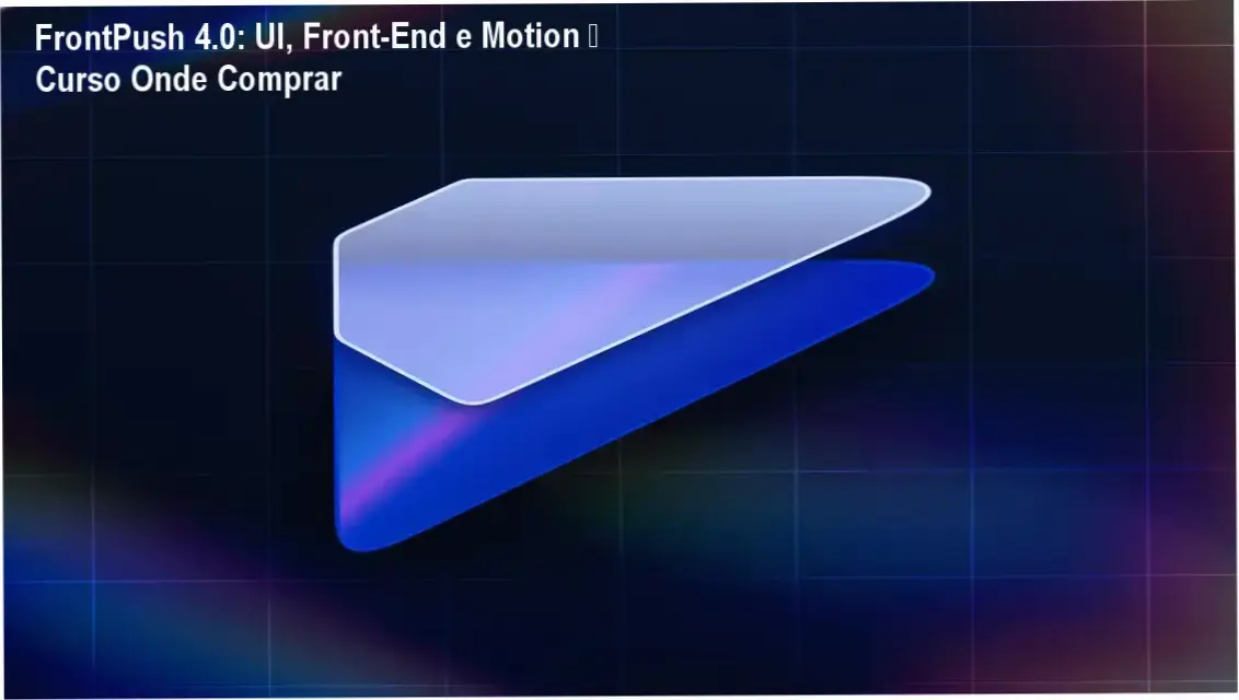 Imagem mostrando banner do curso FrontPush 4.0 com detalhes de promoção e onde comprar