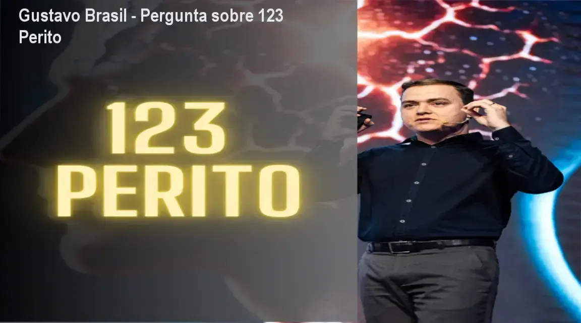 Gustavo Brasil explicando o curso 123 Perito com microscópio digital incluso