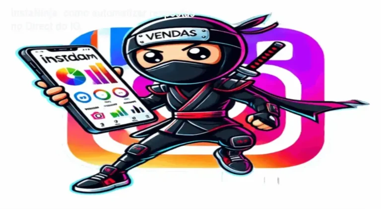 Painel do InstaNinja mostrando automação de mensagens no Direct do Instagram