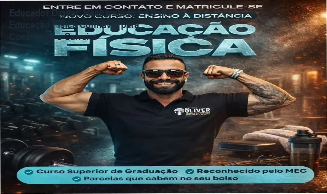 Diploma digital do Instituto Óliver destacando o título 'Bacharelado Superior em Educação Física'