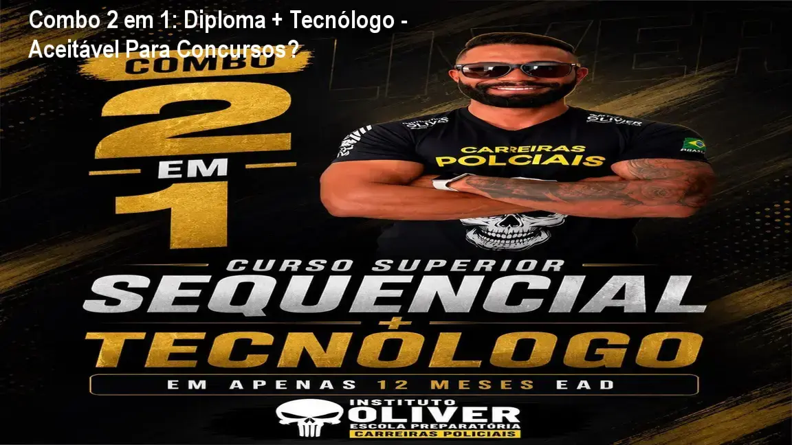 Capa do curso Combo 2 em 1 do Instituto Óliver com destaque para formação superior EAD.