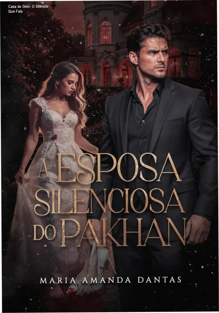 Capa da novela A Esposa Silenciosa do Pakhan mostrando Ekatarina em frente ao frio Aleksandr