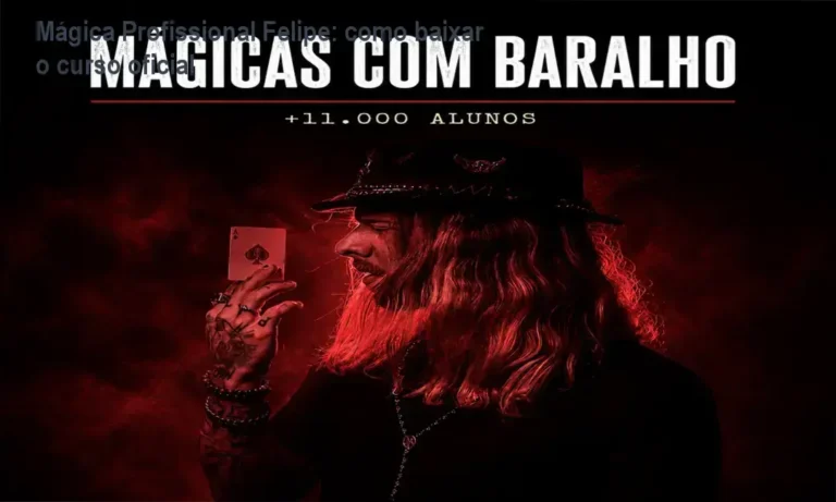 Baralho e objetos do curso de mágica profissional de Felipe Barbieri em plataforma oficial