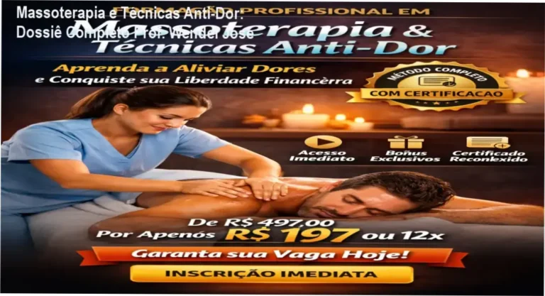 Profissional realizando manobras de massoterapia terapêutica para alívio de dores musculares