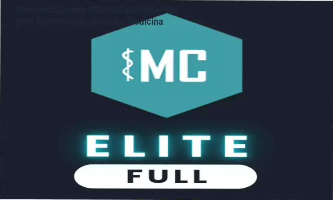 Interface do Medcards Combo Elite mostrando flashcards médicos e sistema de repetição espaçada para estudantes