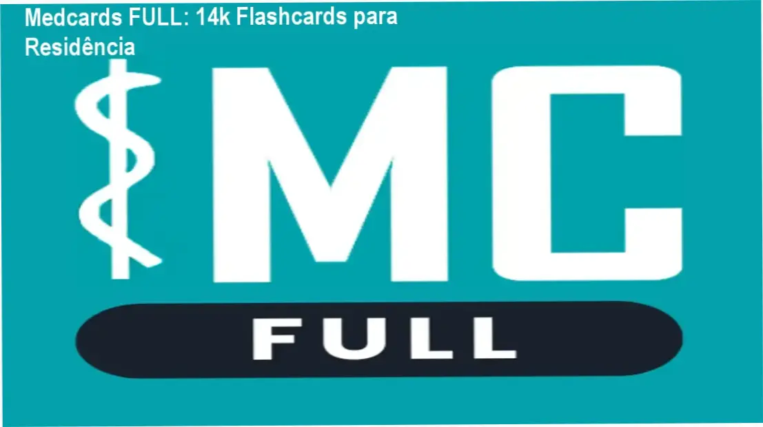 Tela do aplicativo Medcards FULL com flashcards médicos e questões de residência