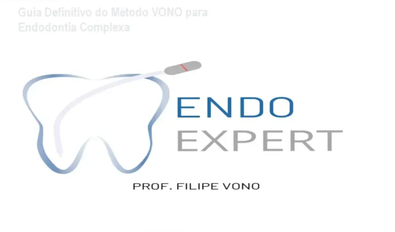 Coletor com kit de limas Vono e material didático do curso de endodontia