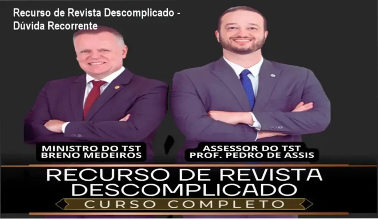 Ministro Breno Medeiros explicando os pontos-chave para interpor um recurso de revista no TST.